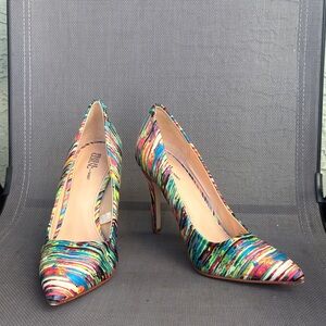Multicolor  Prabal Gurung for Target Heels 9.5 Multi Stripe Pink Green black